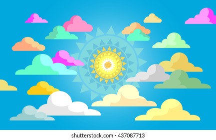 sunrise & the colorful cloud