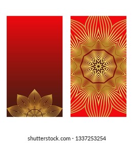 Sunrise Colorful Design With Floral Mandala Background. Vector Design. Ottoman, Arabic, Oriental, Turkish, Indian,Motif. Template For Flyer Or Invitation Card Design
