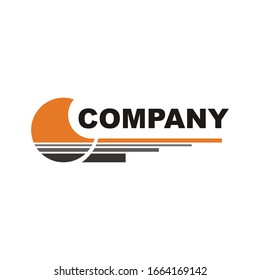 sunrise company design logo vector