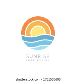 Sunrise creative logo vector for business