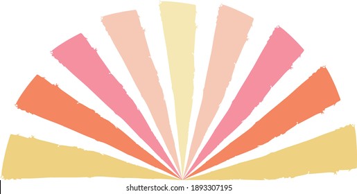 sunrise with cute colors. Semicircle.