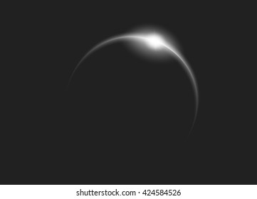 Sunrise in deep and dark space