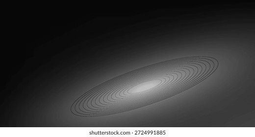 Sonnenaufgang Erde. Kosmos-Finsternis. Sonne, die über den Planeten aufgeht. Raum Sonnenaufgang mit hellen Strahlen. Sonnenring mit Sonnenlicht und Sternen. Erdhorizont. Vektorgrafik.