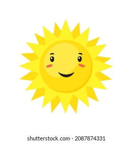 Sunrise Emoji. Drawing June Weather, Image Vector Design Isolated On White Background