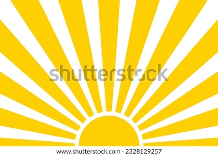 sunrise flat design background yellow comics book cartoon cover. strip mock up. Vector illustration. backdrop for comic text, speech bubble, message.