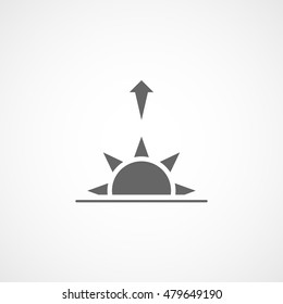 Sunrise Flat Icon On White Background