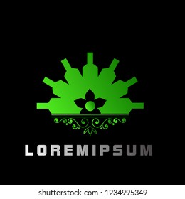sunrise and flower logo with deep philosophy for technology startup company. sunrise and flower logo design has mean elegant, nature and luxury for company sign