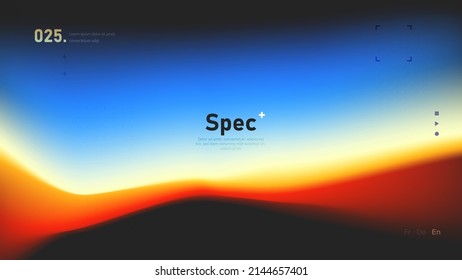 Sunrise gradient trendy background. Wallpaper with ambient soft blurred shapes