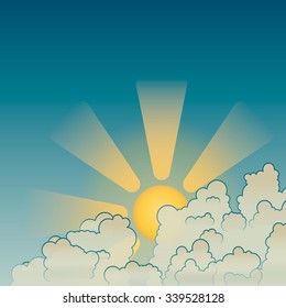 Sunrise at a height of 10,000 meters