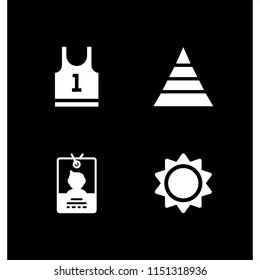 sunrise icon. 4 sunrise set with pyramid, pass, sun and jersey vector icons for web and mobile app