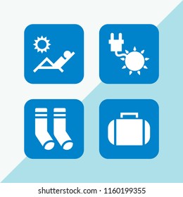 sunrise icon. 4 sunrise set with winter, journey and sun vector icons for web and mobile app