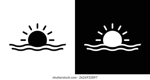 Sonnenaufgang-Icon-Konzept, Vektorgrafik