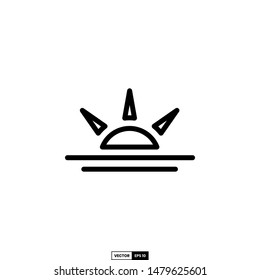 Sunrise icon, design inspiration vector template for interface and any purpose
