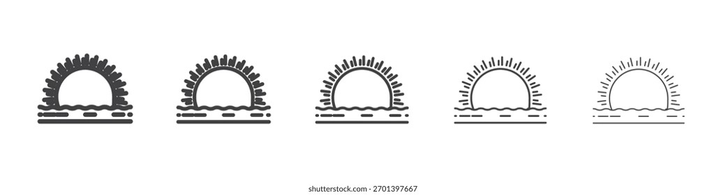 Sunrise icon design, logo, app, UI. Ilustração vetorial, EPS