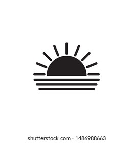 sunrise icon  design template. Trendy style, vector eps 10