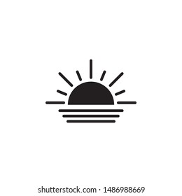 Sunrise Icon Design Template Trendy Style Stock Vector (Royalty Free ...