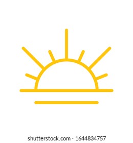 Design-Vektorillustration für Sonnenaufgangssymbole
