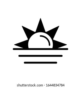 plantilla vectorial de diseño de icono de salida del sol