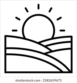 Sunrise Icon Element For Design