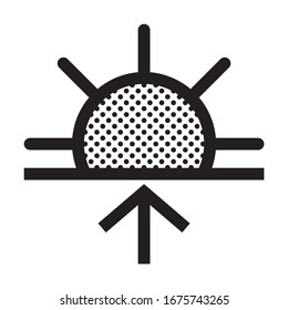Sunrise. Icon Filled with Dots.