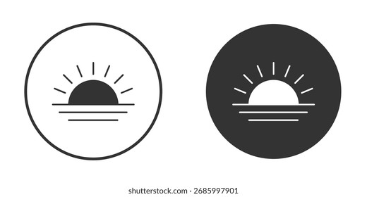 Sunrise icon, flat vector simple element illustration from editable concept