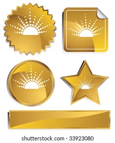 sunrise icon gold