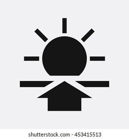 Sunrise icon illustration isolated vector sign symbol