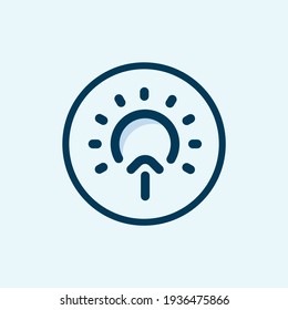 Sunrise icon isolated on white background from nature collection. Sunrise icon trendy and modern Sunrise symbol for logo, web, app