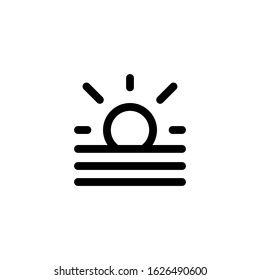 Sunrise icon. Line design template