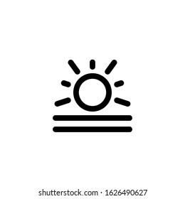 Sunrise icon. Line design template
