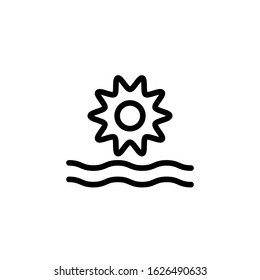 Sunrise icon. Line design template