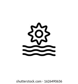 Sunrise icon. Line design template