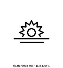 Sunrise icon. Line design template