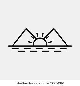 Diseño del logotipo del icono de salida. ilustración simple vectorial plana