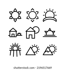 sunrise icon or logo isolated sign symbol vector illustration - Collection of high quality black style vector icons
