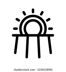 sunrise icon or logo isolated sign symbol vector illustration - high quality black style vector icons
