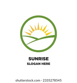 Sunrise icon logo vector design