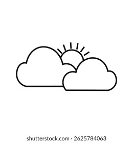 sunrise icon on white background
