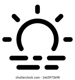 sunrise icon with outline style. Suitable for website design, logo, app and ui.