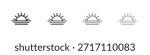 Sunrise icon outline symbol. Editable Stroke collection.