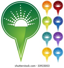 sunrise icon pin