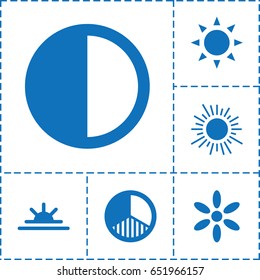 Sunrise icon. set of 6 sunrise filled icons such as sun, sun rise