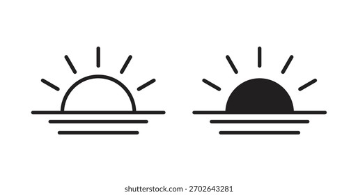 Sunrise icon simple flat trend modern graphic design abstract logotype