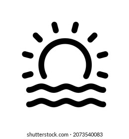 Icono de ascenso, estilo de línea de vector simple, trazo editable