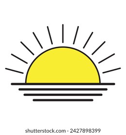  Sunrise Icon, Sun Rise Graphics design 