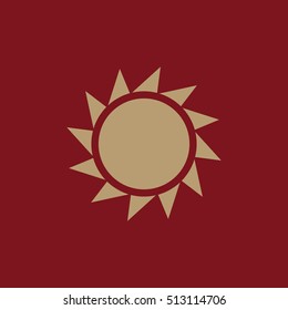 The sunrise icon. Sunrise and sunshine, weather, sun symbol. UI. Web. Logo. Sign Flat design App Stock vector