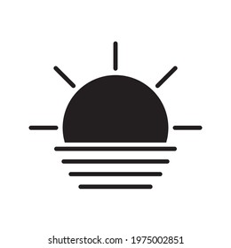 sunrise icon symbol sign vector on white backround