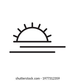 sunrise icon symbol sign vector on white backround