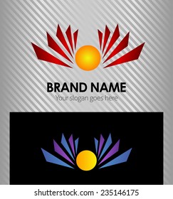 Sunrise icon. template logo design