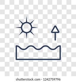 Sunrise icon. Trendy linear Sunrise logo concept on transparent background from Nature collection